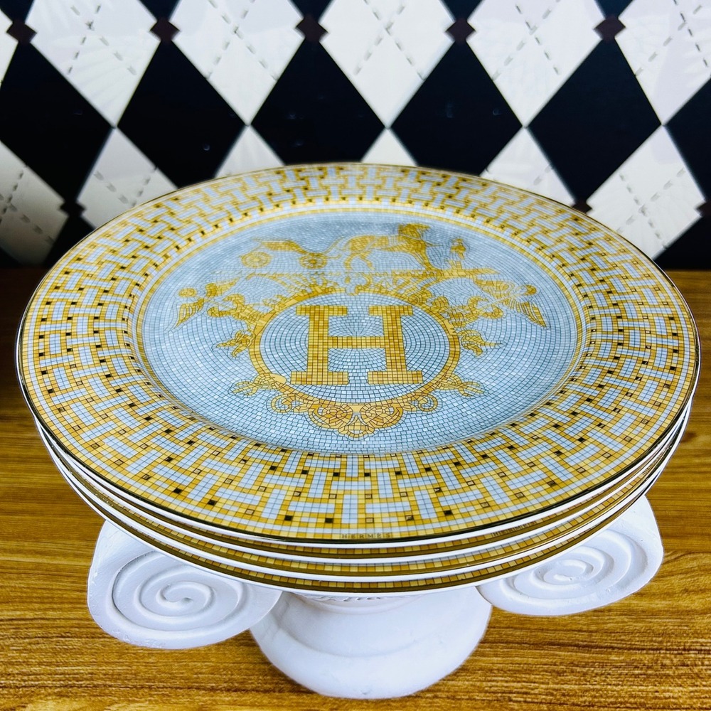 Hermès Mosaique au 24 Dinner Plates Set of 4 - Picture 13 of 13